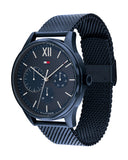  Shop Authentic Tommy Hilfiger Damon Quartz Blue Dial Blue Mesh Bracelet Watch for Men - 1791421 - Luxxuri