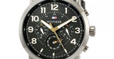  Shop Authentic Tommy Hilfiger Briggs Black Dial Black Leather Strap Watch for Men - 1791426 - Luxxuri