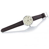  Shop Authentic Tommy Hilfiger Gavin Chronograph White Dial Brown Leather Strap Watch for Men - 1791467 - Luxxuri