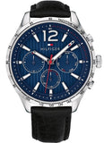  Shop Authentic Tommy Hilfiger Gavin Blue Dial Blue Leather Strap Watch for Men - 1791468 - Luxxuri