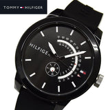  Shop Authentic Tommy Hilfiger Denim Quartz Black Dial Black Rubber Strap Watch for Men - 1791483 - Luxxuri
