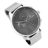  Shop Authentic Tommy Hilfiger Chase Quartz Grey Dial Silver Mesh Bracelet Watch For Men - 1791484 - Luxxuri