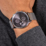  Shop Authentic Tommy Hilfiger Chase Quartz Grey Dial Silver Mesh Bracelet Watch For Men - 1791484 - Luxxuri