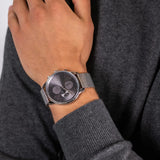  Shop Authentic Tommy Hilfiger Chase Quartz Grey Dial Silver Mesh Bracelet Watch For Men - 1791484 - Luxxuri