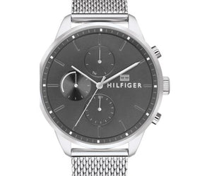  Shop Authentic Tommy Hilfiger Chase Quartz Grey Dial Silver Mesh Bracelet Watch For Men - 1791484 - Luxxuri