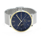  Shop Authentic Tommy Hilfiger Brooklyn Quartz Blue Dial Silver Mesh Bracelet Watch for Men - 1791505 - Luxxuri