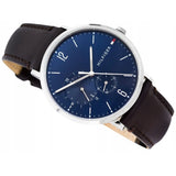  Shop Authentic Tommy Hilfiger Cooper Blue Dial Brown Leather Strap Watch for Men - 1791508 - Luxxuri