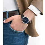  Shop Authentic Tommy Hilfiger Cooper Blue Dial Brown Leather Strap Watch for Men - 1791508 - Luxxuri