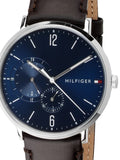 Shop Authentic Tommy Hilfiger Cooper Blue Dial Brown Leather Strap Watch for Men - 1791508 - Luxxuri