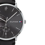  Shop Authentic Tommy Hilfiger Brooklyn Black Dial Black Leather Strap Watch for Men - 1791509 - Luxxuri