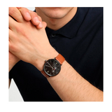  Shop Authentic Tommy Hilfiger Brooklyn Quartz Black Dial Brown Leather Strap Watch for Men - 1791510 - Luxxuri