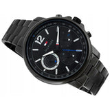  Shop Authentic Tommy Hilfiger London Chronograph Black Dial Black Steel Strap Watch for Men - 1791529 - Luxxuri