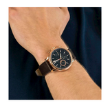  Shop Authentic Tommy Hilfiger London Chronograph Blue Dial Brown Leather Strap Watch for Men - 1791532 - Luxxuri