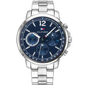  Shop Authentic Tommy Hilfiger London Chronograph Quartz Blue Dial Silver Steel Strap Watch for Men - 1791534 - Luxxuri