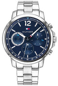  Shop Authentic Tommy Hilfiger London Chronograph Quartz Blue Dial Silver Steel Strap Watch for Men - 1791534 - Luxxuri