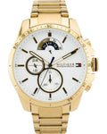 Shop Authentic Tommy Hilfiger Iconic Quartz White Dial Gold Steel Strap Watch for Men - 1791538 - Luxxuri