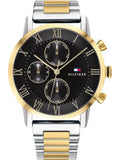  Shop Authentic Tommy Hilfiger Analog Black Dial Two Tone Steel Strap Watch for Men - 1791539 - Luxxuri