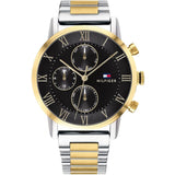  Shop Authentic Tommy Hilfiger Analog Black Dial Two Tone Steel Strap Watch for Men - 1791539 - Luxxuri
