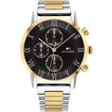  Shop Authentic Tommy Hilfiger Analog Black Dial Two Tone Steel Strap Watch for Men - 1791539 - Luxxuri