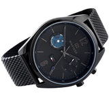  Shop Authentic Tommy Hilfiger Deacon Analog Black Dial Black Mesh Bracelet Watch for Men - 1791547 - Luxxuri