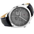  Shop Authentic Tommy Hilfiger Deacan Grey Dial Black Leather Strap Watch for Men - 1791548 - Luxxuri