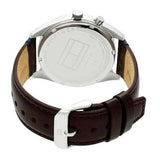  Shop Authentic Tommy Hilfiger Shawn Multifunction Grey Dial Brown Leather Strap Watch for Men - 1791615 - Luxxuri