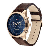  Shop Authentic Tommy Hilfiger Deacan Blue Dial Brown Leather Strap Watch for Men - 1791549 - Luxxuri
