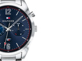  Shop Authentic Tommy Hilfiger Deacan Blue Dial Silver Steel Strap Watch for Men - 1791551 - Luxxuri