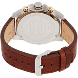  Shop Authentic Tommy Hilfiger Decker Blue Dial Brown Leather Strap Watch for Men - 1791561 - Luxxuri