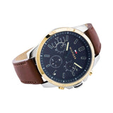 Shop Authentic Tommy Hilfiger Decker Blue Dial Brown Leather Strap Watch for Men - 1791561 - Luxxuri