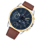  Shop Authentic Tommy Hilfiger Decker Blue Dial Brown Leather Strap Watch for Men - 1791561 - Luxxuri