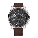  Shop Authentic Tommy Hilfiger Decker Grey Dial Brown Leather Strap Watch for Men - 1791562 - Luxxuri