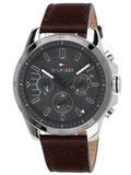  Shop Authentic Tommy Hilfiger Decker Grey Dial Brown Leather Strap Watch for Men - 1791562 - Luxxuri