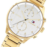  Shop Authentic Tommy Hilfiger Chase Quartz White Dial Gold Steel Strap Watch for Men - 1791576 - Luxxuri