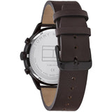  Shop Authentic Tommy Hilfiger Chase Quartz Black Dial Brown Leather Strap Watch for Men - 1791577 - Luxxuri