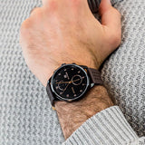  Shop Authentic Tommy Hilfiger Chase Quartz Black Dial Brown Leather Strap Watch for Men - 1791577 - Luxxuri