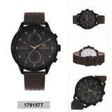  Shop Authentic Tommy Hilfiger Chase Quartz Black Dial Brown Leather Strap Watch for Men - 1791577 - Luxxuri