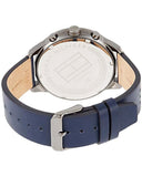  Shop Authentic Tommy Hilfiger Chase Grey Dial Blue Leather Strap Watch for Men - 1791578 - Luxxuri
