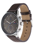  Shop Authentic Tommy Hilfiger Chase Quartz Brown Dial Brown Leather Strap Watch for Men - 1791579 - Luxxuri