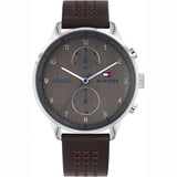  Shop Authentic Tommy Hilfiger Chase Quartz Brown Dial Brown Leather Strap Watch for Men - 1791579 - Luxxuri