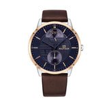  Shop Authentic Tommy Hilfiger Hunter Blue Dial Brown Leather Strap Watch for Men - 1791605 - Luxxuri