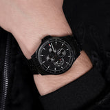  Shop Authentic Tommy Hilfiger Austin Black Dial Black Leather Strap Watch for Men - 1791638 - Luxxuri