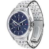  Shop Authentic Tommy Hilfiger Shawn Multifunction Quartz Blue Dial Silver Steel Strap Watch for Men - 1791612 - Luxxuri