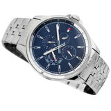  Shop Authentic Tommy Hilfiger Shawn Multifunction Quartz Blue Dial Silver Steel Strap Watch for Men - 1791612 - Luxxuri