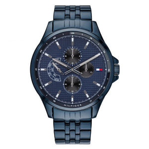  Shop Authentic Tommy Hilfiger Shawn Quartz Blue Dial Blue Steel Strap Watch for Men - 1791618 - Luxxuri