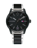  Shop Authentic Tommy Hilfiger Sneaker Quartz Black Dial Two Tone Steel Strap Watch for Men - 1791619 - Luxxuri