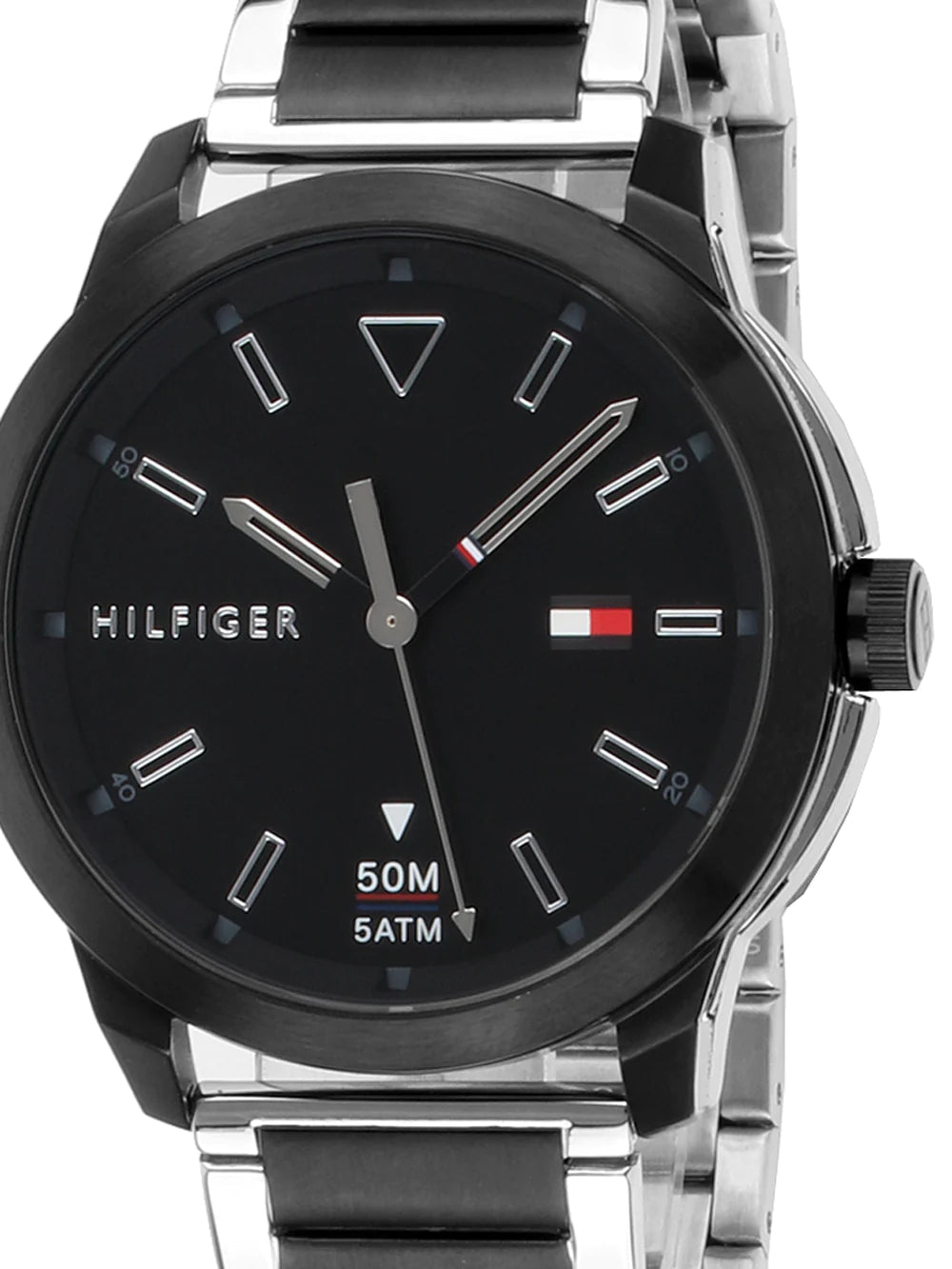  Shop Authentic Tommy Hilfiger Sneaker Quartz Black Dial Two Tone Steel Strap Watch for Men - 1791619 - Luxxuri