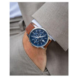  Shop Authentic Tommy Hilfiger Spencer Blue Dial Brown Leather Strap Watch for Men - 1791642 - Luxxuri