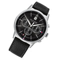  Shop Authentic Tommy Hilfiger Kyle Quartz Black Dial Black Leather Strap Watch for Men - 1791630 - Luxxuri
