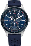  Shop Authentic Tommy Hilfiger Austin Quartz Blue Dial Blue Rubber Strap Watch for Men - 1791635 - Luxxuri